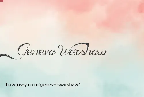 Geneva Warshaw