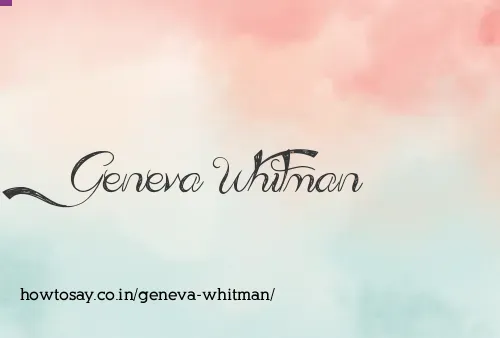 Geneva Whitman