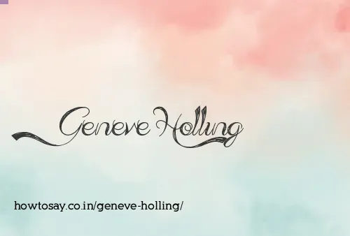 Geneve Holling