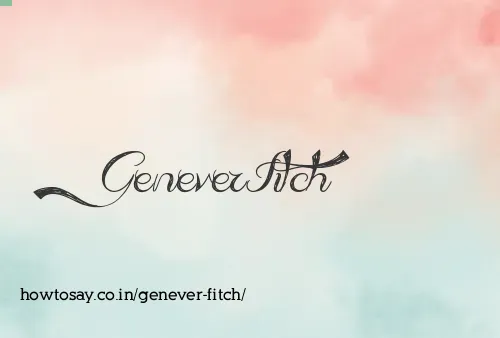 Genever Fitch