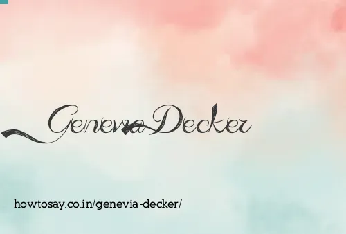 Genevia Decker