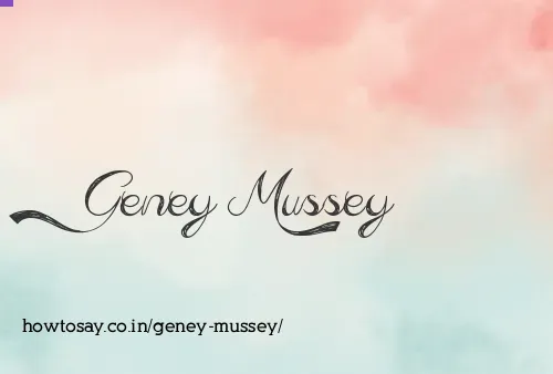 Geney Mussey