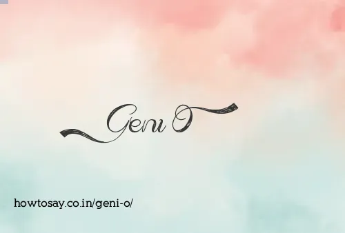Geni O