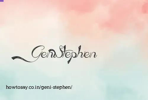 Geni Stephen