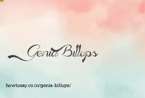 Genia Billups