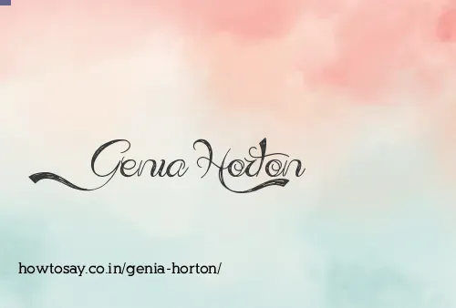 Genia Horton