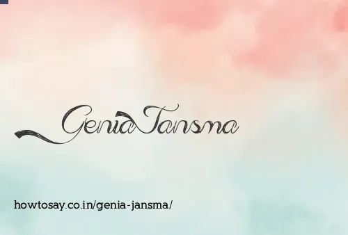 Genia Jansma