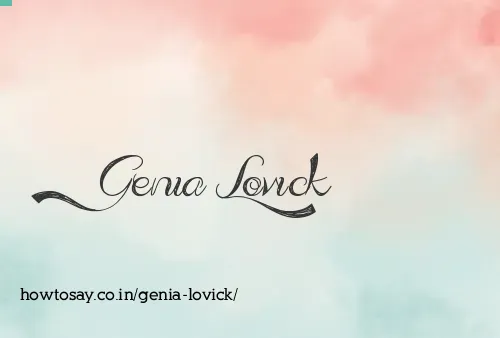Genia Lovick