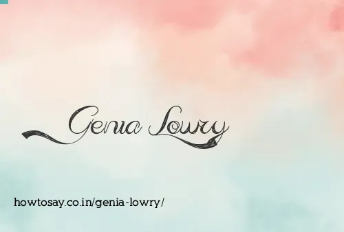 Genia Lowry