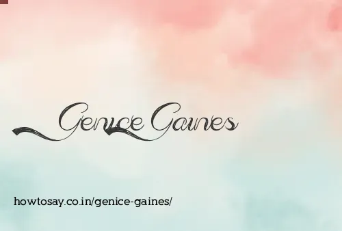 Genice Gaines