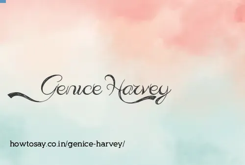 Genice Harvey
