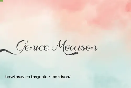 Genice Morrison