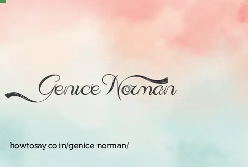 Genice Norman