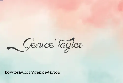 Genice Taylor