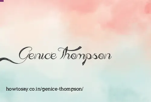 Genice Thompson