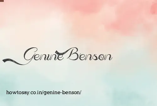 Genine Benson