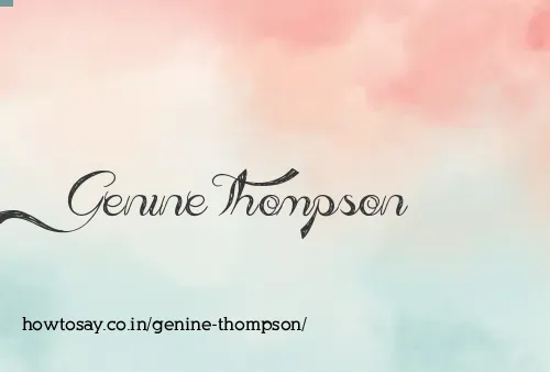 Genine Thompson