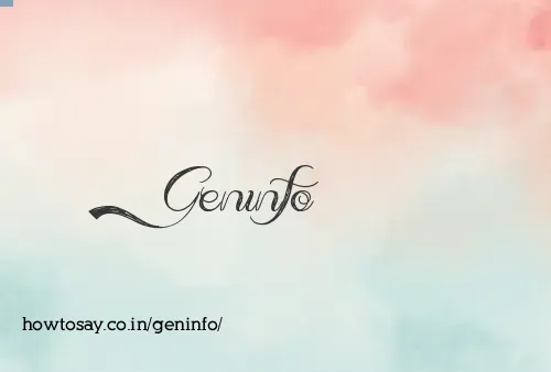 Geninfo