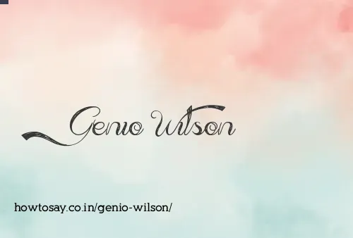 Genio Wilson