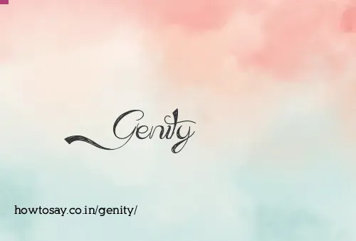 Genity