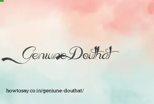 Geniune Douthat
