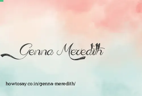 Genna Meredith