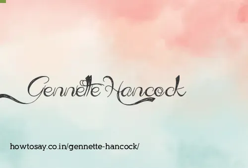 Gennette Hancock