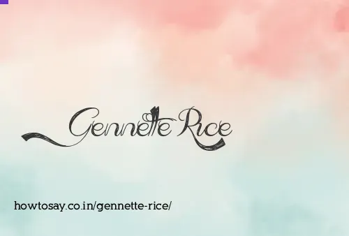 Gennette Rice