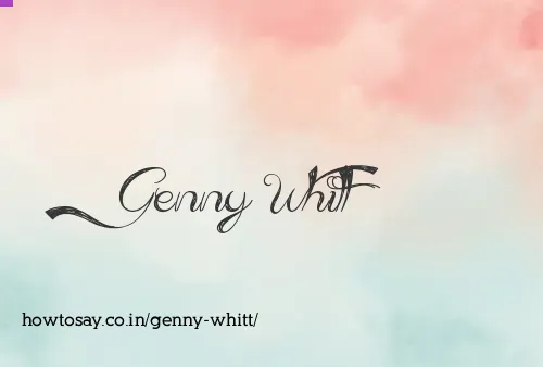 Genny Whitt