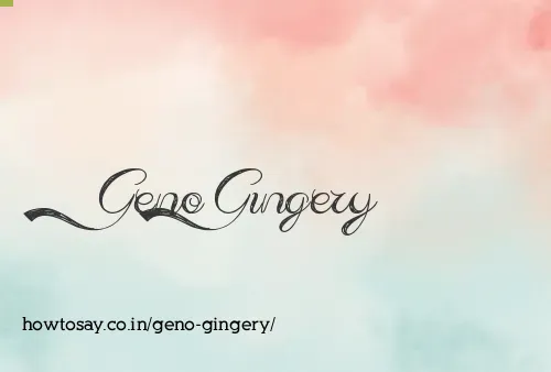 Geno Gingery