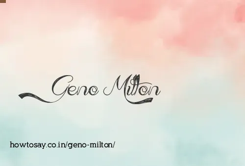 Geno Milton
