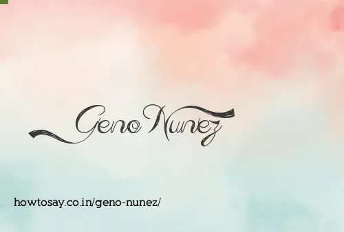 Geno Nunez