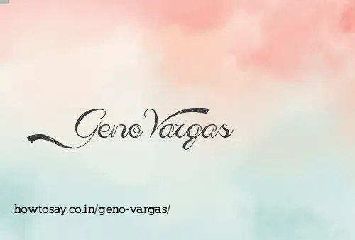 Geno Vargas