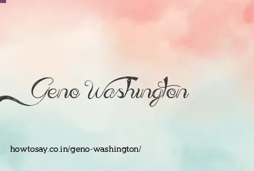 Geno Washington