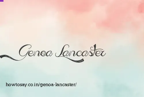 Genoa Lancaster