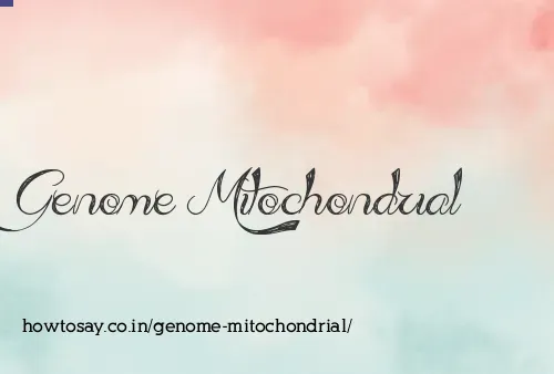Genome Mitochondrial