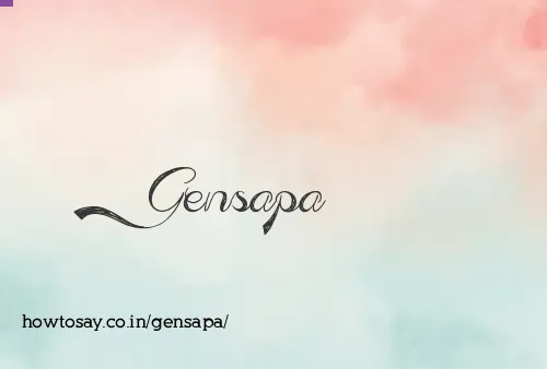 Gensapa