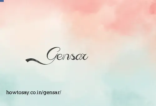 Gensar