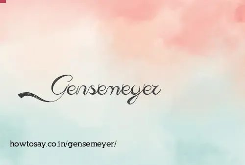Gensemeyer