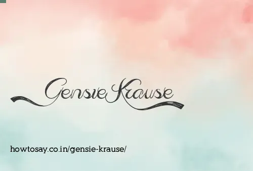 Gensie Krause
