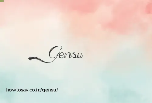 Gensu
