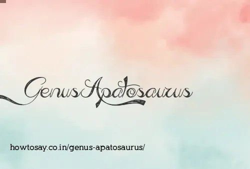 Genus Apatosaurus