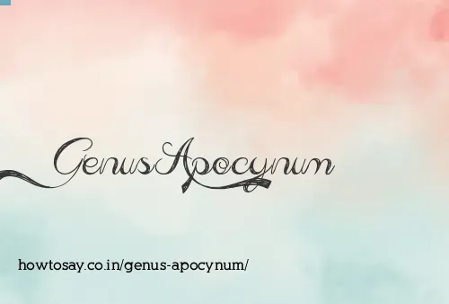Genus Apocynum