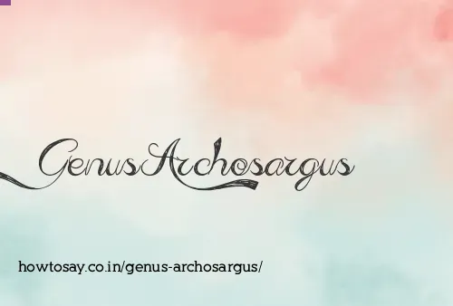 Genus Archosargus