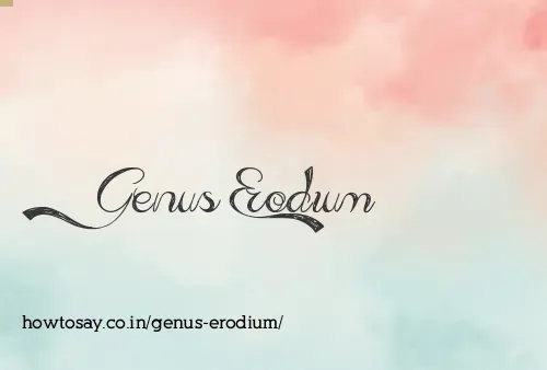 Genus Erodium