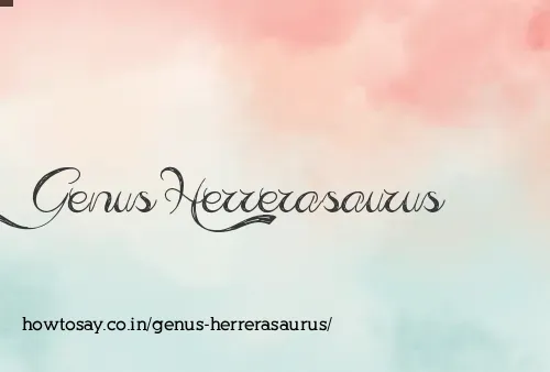 Genus Herrerasaurus