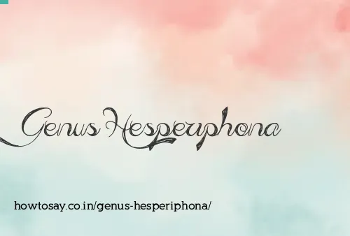 Genus Hesperiphona