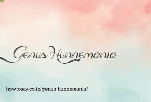 Genus Hunnemania