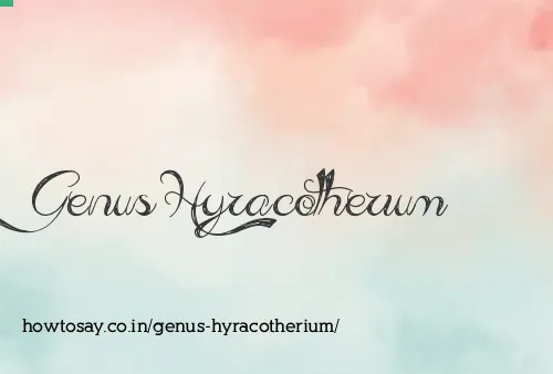 Genus Hyracotherium