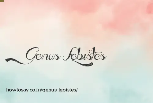 Genus Lebistes